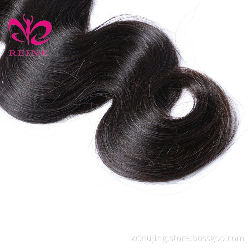 REINE 10A grade top grade wholesale super quality double drawn mink virgin unprocessed peruvian human hair bundles extensions